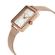  Shop Authentic Armani Exchange Lola Quartz Silver Dial Rose Gold Mesh Strap Watch For Women - AX5802 - Luxxuri
