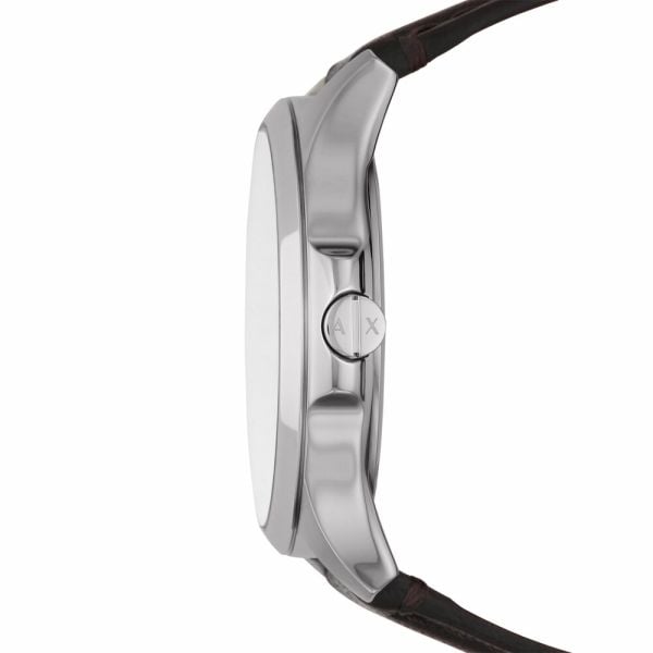 Shop Authentic Armani Exchange Whitman Silver Dial Brown Leather Strap Watch For Men - AX2100 - Luxxuri