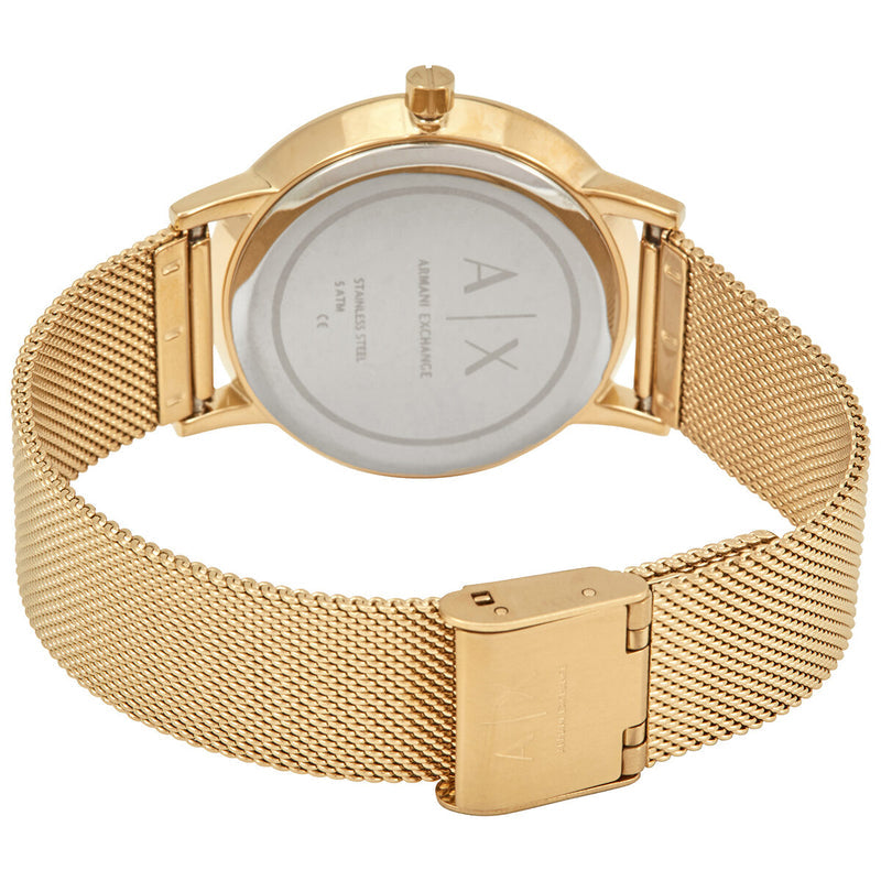  Shop Authentic Armani Exchange Lola Analog Gold Dial Gold Mesh Strap Watch For Women - AX5536 - Luxxuri