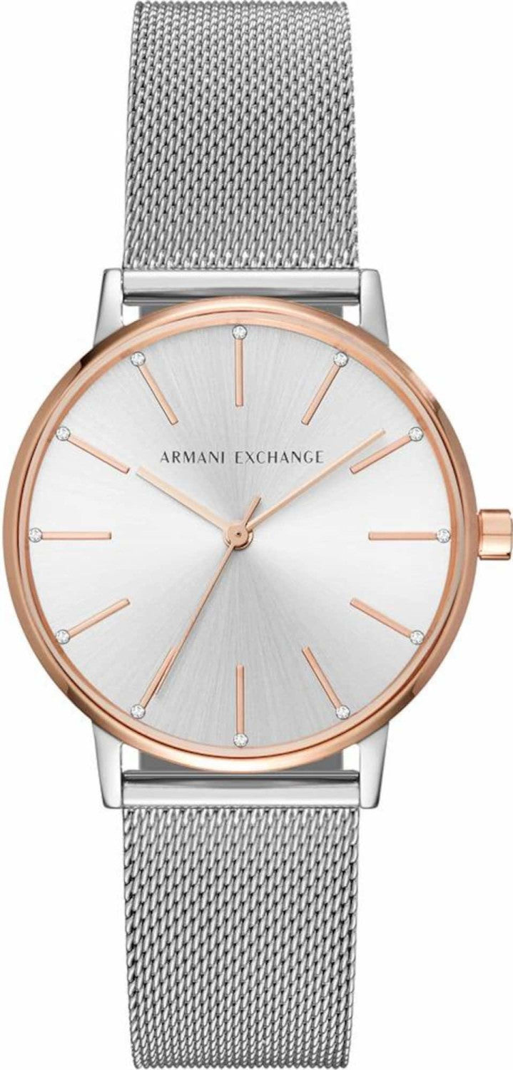  Shop Authentic Armani Exchange Lola Analog White Dial Silver Mesh Strap Watch For Women - AX5537 - Luxxuri