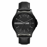  Shop Authentic Armani Exchange Hampton Chronograph Black Dial Black Leather Strap Watch For Men - AX2400 - Luxxuri
