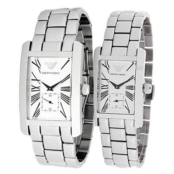  Shop Authentic Emporio Armani White Dial Silver Stainless Steel Watch For Women - AR0146 - Luxxuri