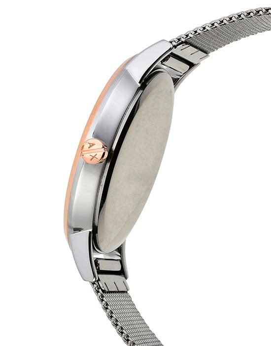 Shop Authentic Armani Exchange Lola Analog White Dial Silver Mesh Strap Watch For Women - AX5537 - Luxxuri