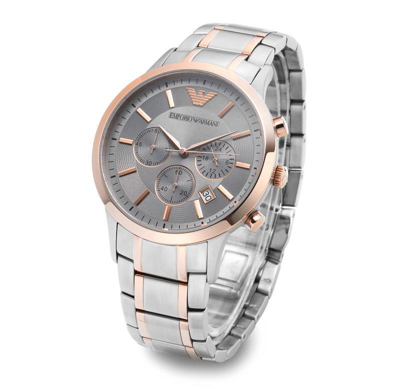  Shop Authentic Emporio Armani Renato Gray Dial Gray Steel Strap Watch For Men - AR11077 - Luxxuri