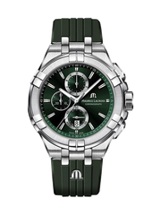 Shop Authentic Maurice Lacroix Aikon Chronograph Green Dial Green Rubber Strap Watch for Men  - AI1018-SS000-630-5 - Luxxuri