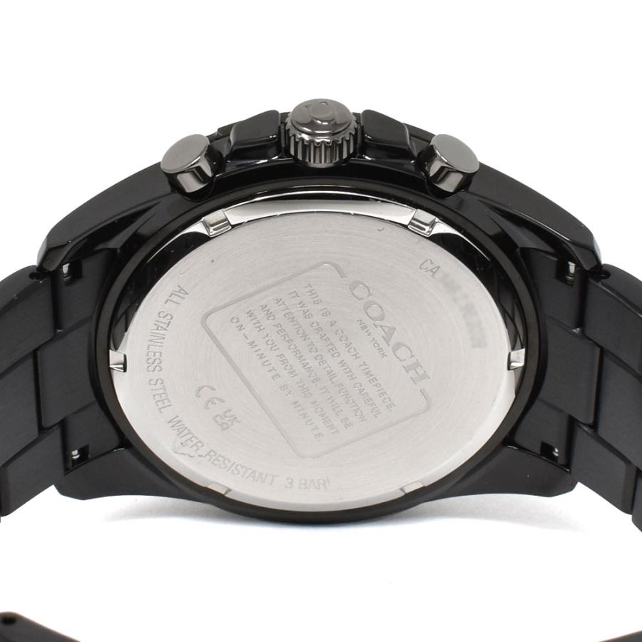 Coach Kent Chronograph Black Dial Black Steel Strap Watch for Men - 14602554