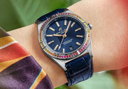  Shop Authentic Breitling Chronomat Automatic 36 South Sea Blue Dial Blue Leather Strap Watch for Women - A10380611C1P1 - Luxxuri