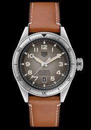  Shop Authentic Tag Heuer Autavia Isograph Grey Dial Calfskin Brown Leather Strap Watch for Men - WBE5111.FC8267 - Luxxuri