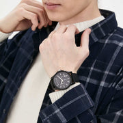  Shop Authentic Armani Exchange Outerbanks Chronograph Black Dial Black Silicone Strap Watch For Men - AX1326 - Luxxuri