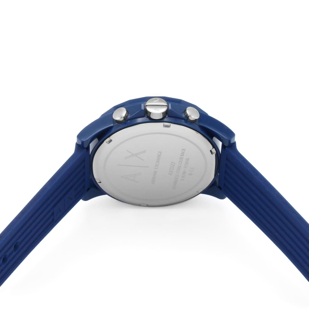  Shop Authentic Armani Exchange Outerbanks Chronograph Blue Dial Blue Silicone Strap Watch For Men - AX1327 - Luxxuri