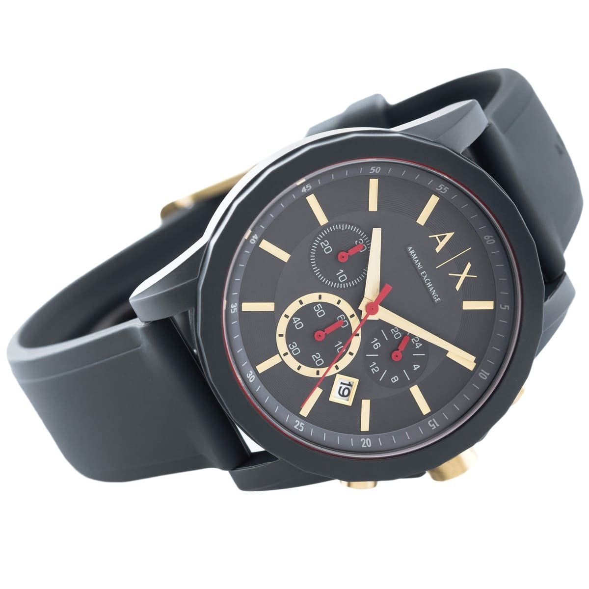  Shop Authentic Armani Exchange Outerbanks Chronograph Blue Dial Blue Silicone Strap Watch For Men - AX1335 - Luxxuri