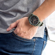  Shop Authentic Armani Exchange Outerbanks Chronograph Black Dial Black Silicone Strap Watch For Men - AX1348 - Luxxuri