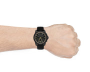  Shop Authentic Armani Exchange Outerbanks Chronograph Black Dial Black Silicone Strap Watch For Men - AX1343 - Luxxuri