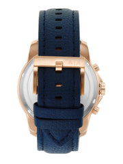  Shop Authentic Armani Exchange Banks Chronograph Blue Dial Blue Leather Strap Watch For Men - AX1723 - Luxxuri