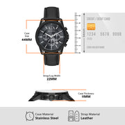  Shop Authentic Armani Exchange Banks Chronograph Black Dial Black Leather Strap Watch For Men - AX1724 - Luxxuri