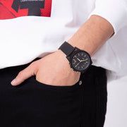  Shop Authentic Armani Exchange Outerbanks Chronograph Black Dial Black Steel Strap Watch For Men - AX7105 - Luxxuri