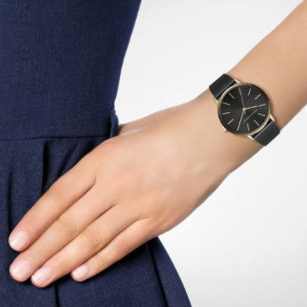  Shop Authentic Armani Exchange Lola Three Hand Black Dial Black Mesh Strap Watch For Women - AX5548 - Luxxuri