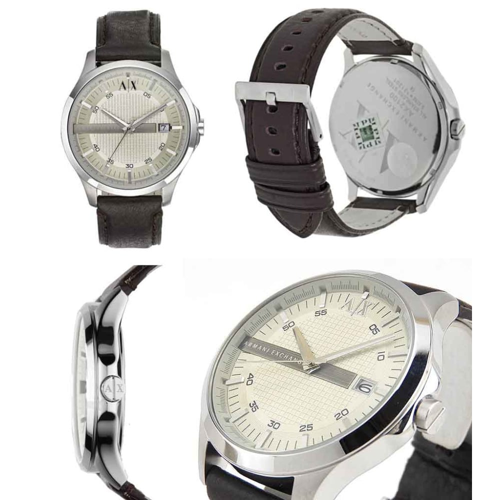  Shop Authentic Armani Exchange Whitman Silver Dial Brown Leather Strap Watch For Men - AX2100 - Luxxuri