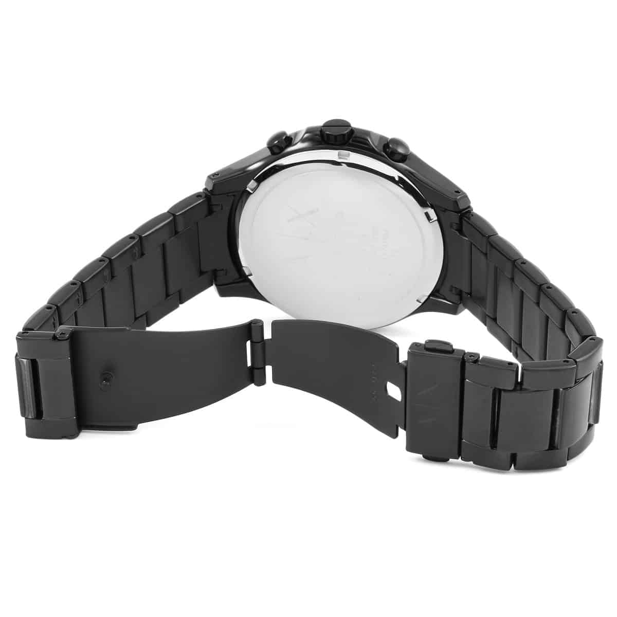 Shop Authentic Armani Exchange Hampton Chronograph Black Dial Black Steel Strap Watch For Men - AX2164 - Luxxuri