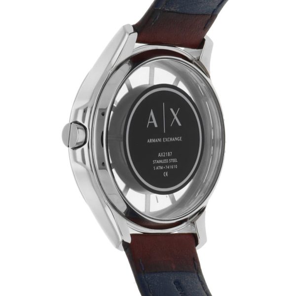  Shop Authentic Armani Exchange Hampton Chronograph White Dial Brown Leather Strap Watch For Men - AX2187 - Luxxuri
