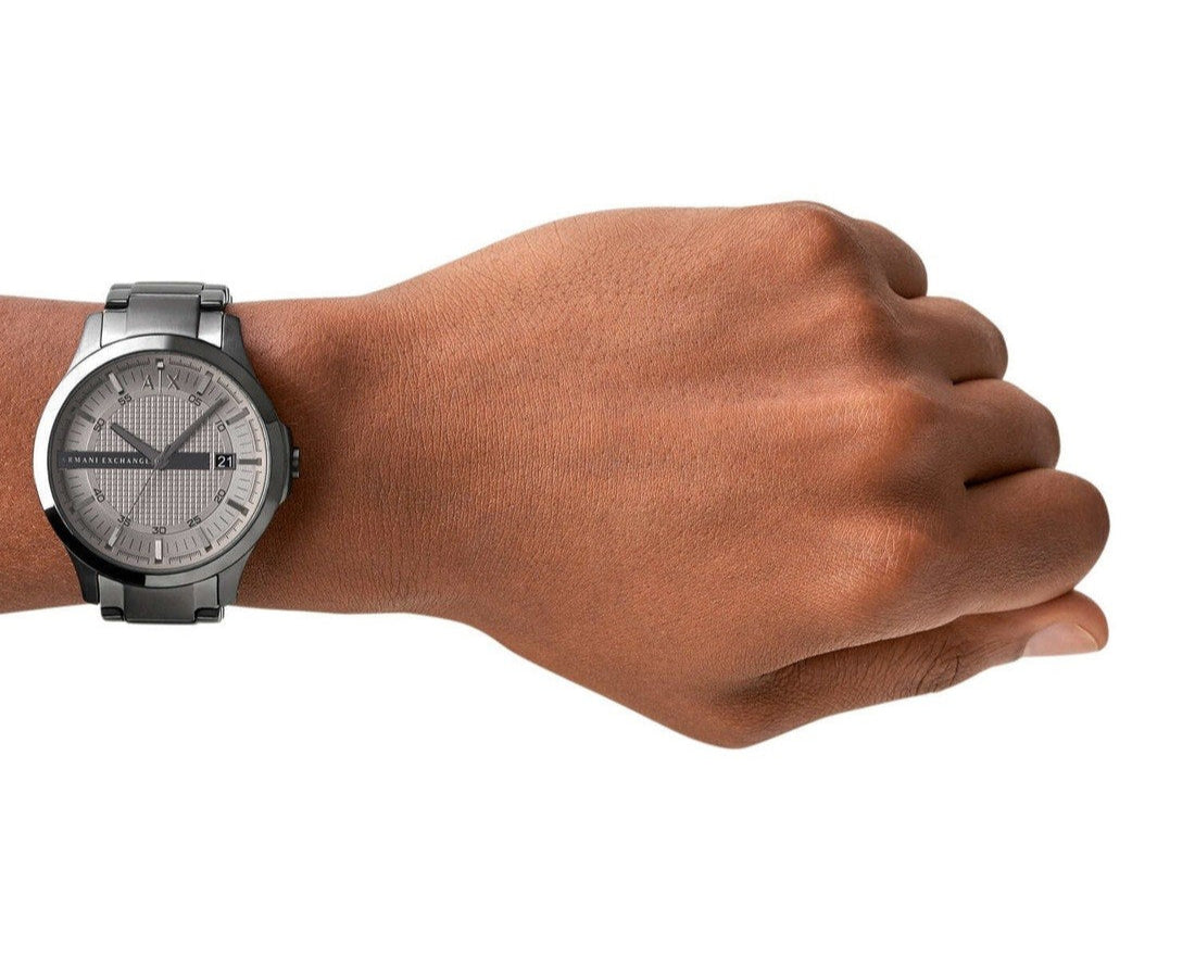  Shop Authentic Armani Exchange Hampton Chronograph Grey Dial Grey Steel Strap Watch For Men - AX2194 - Luxxuri
