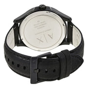  Shop Authentic Armani Exchange Hampton Chronograph Black Dial Black Leather Strap Watch For Men - AX2400 - Luxxuri