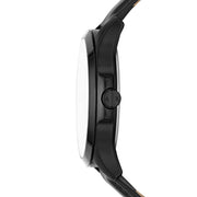  Shop Authentic Armani Exchange Hampton Quartz Blue Dial Black Leather Strap Watch for Men - AX2411 - Luxxuri