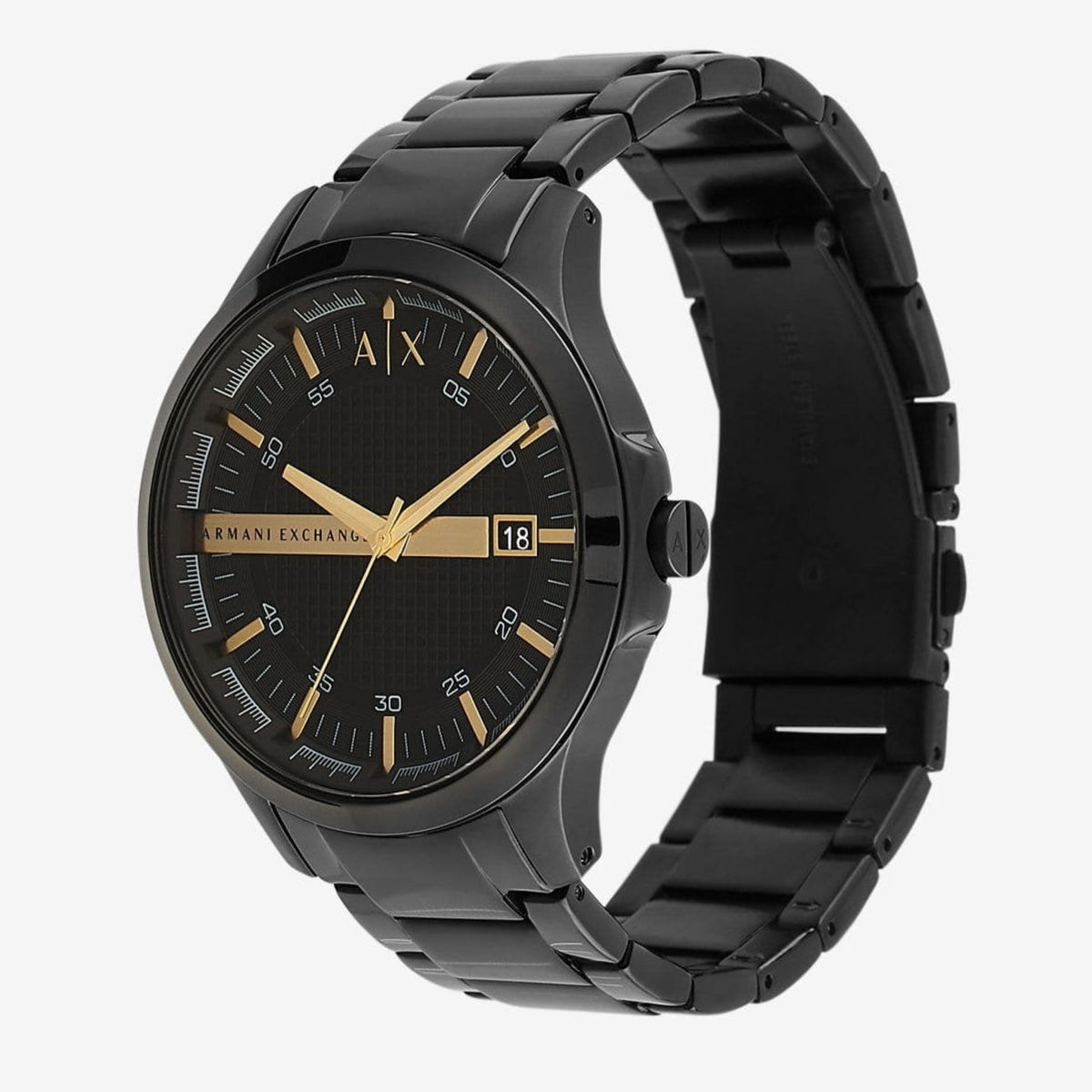  Shop Authentic Armani Exchange Hampton Chronograph Black Dial Black Steel Strap Watch For Men - AX2150 - Luxxuri