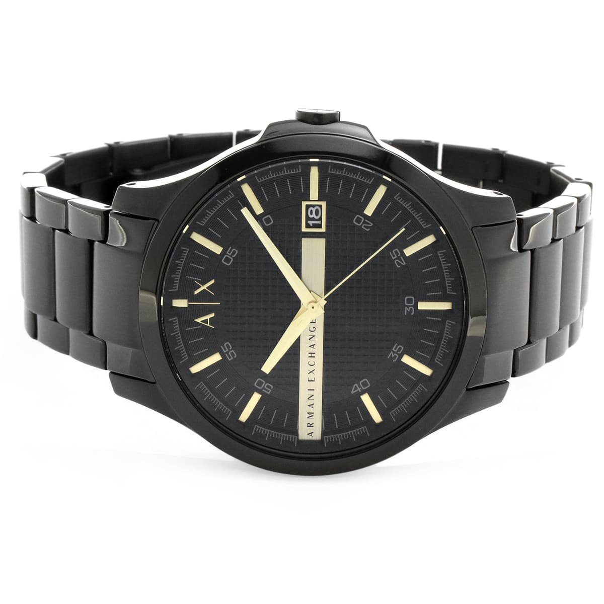  Shop Authentic Armani Exchange Hampton Chronograph Black Dial Black Steel Strap Watch For Men - AX2413 - Luxxuri