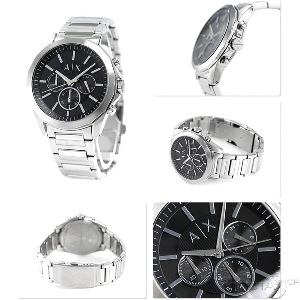  Shop Authentic Armani Exchange Drexler Chronograph Black Dial Silver Steel Strap Watch for Men - AX2600 - Luxxuri