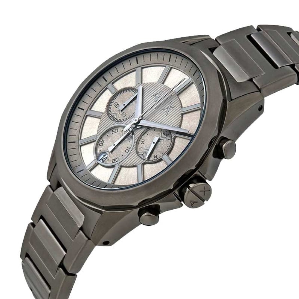  Shop Authentic Armani Exchange Drexler Chronograph Grey Dial Grey Steel Strap Watch For Men - AX2603 - Luxxuri
