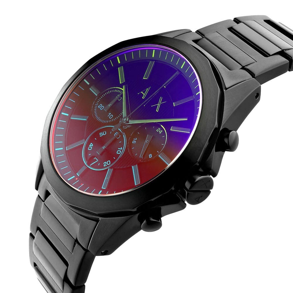  Shop Authentic Armani Exchange Drexler Chronograph Black Dial Black Steel Strap Watch For Men - AX2615 - Luxxuri
