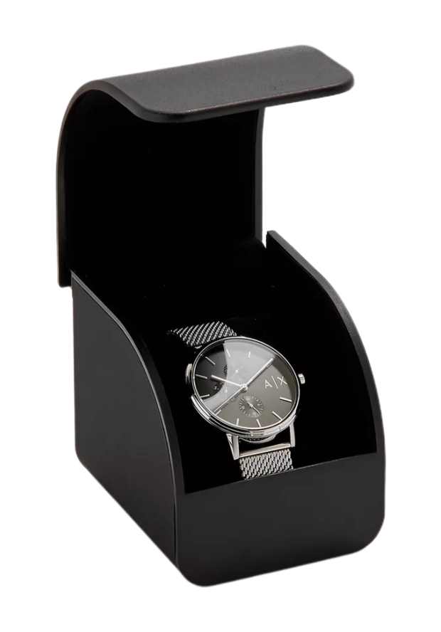  Shop Authentic Armani Exchange Cayde Chronograph Black Dial Silver Mesh Strap Watch For Men - AX2714 - Luxxuri