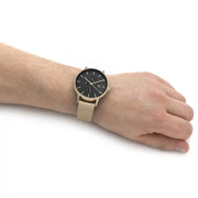  Shop Authentic Armani Exchange Cayde Chronograph Black Dial Gold Mesh Strap Watch For Men - AX2715 - Luxxuri