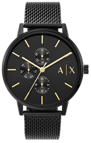  Shop Authentic Armani Exchange Cayde Chronograph Black Dial Black Mesh Strap Watch For Men - AX2716 - Luxxuri