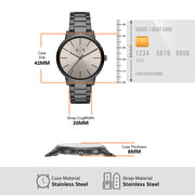  Shop Authentic Armani Exchange Cayde Analog Grey Dial Grey Steel Strap Watch For Men  - AX2722 - Luxxuri