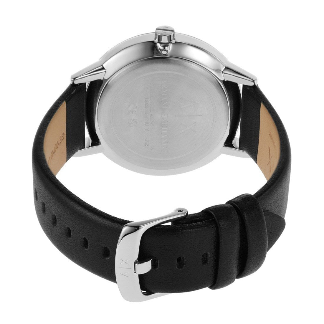  Shop Authentic Armani Exchange Cayde Chronograph Black Dial Black Leather Strap Watch for Men - AX2745 - Luxxuri