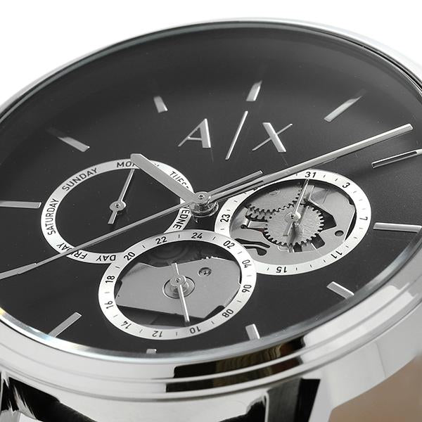  Shop Authentic Armani Exchange Cayde Chronograph Black Dial Black Leather Strap Watch for Men - AX2745 - Luxxuri