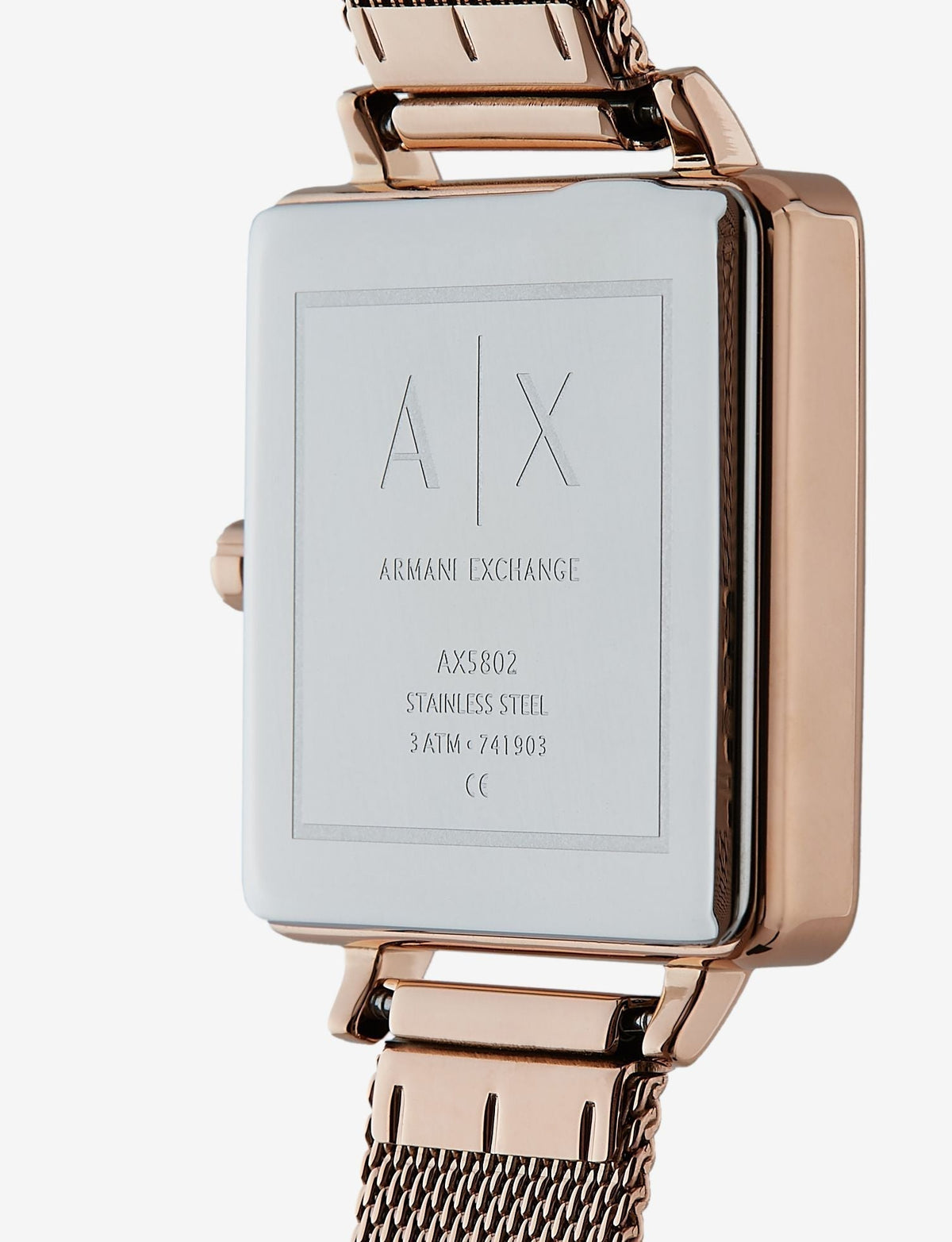  Shop Authentic Armani Exchange Lola Quartz Silver Dial Rose Gold Mesh Strap Watch For Women - AX5802 - Luxxuri