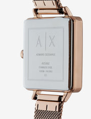  Shop Authentic Armani Exchange Lola Quartz Silver Dial Rose Gold Mesh Strap Watch For Women - AX5802 - Luxxuri