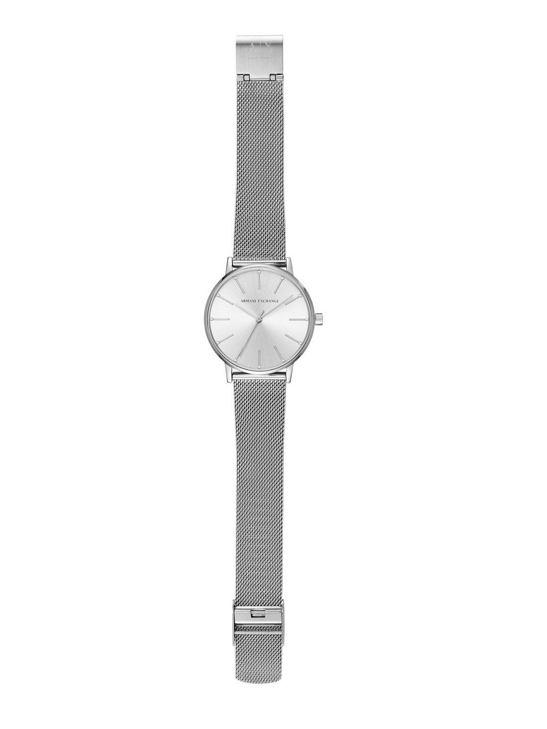  Shop Authentic Armani Exchange Lola Analog Silver Dial Silver Mesh Strap Watch For Women - AX5535 - Luxxuri