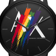  Shop Authentic Armani Exchange Cayde Analog Black Dial Black Leather Strap Watch For Men - AX7120 - Luxxuri