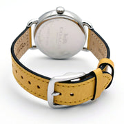 Coach Delancey White Dial Yellow Leather Strap Watch for Women - 14502882
