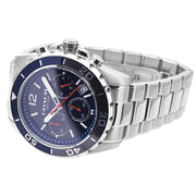 Coach Kent Chronograph Blue Dial Silver Steel Strap Watch for Men - 14602555