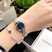  Shop Authentic Emporio Armani Gianni T Bar Quartz Blue Dial Two Tone Steel Strap Watch For Women - AR11222 - Luxxuri