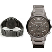  Shop Authentic Emporio Armani Classic Chronograph Grey Dial Grey Steel Strap Watch For Men - AR2454 - Luxxuri