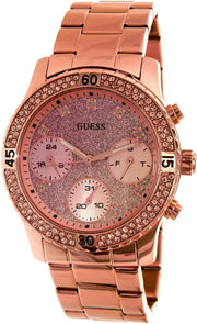  Shop Authentic Guess Confetti Pink Dial Rose Gold Steel Strap Watch For Women - W0774L3 - Luxxuri