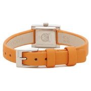  Shop Authentic Gucci G-Frame Square Mother of Pearl Orange Dial Orange Leather Strap Watch For Women - YA128532 - Luxxuri