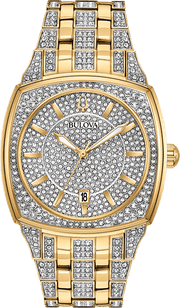  Shop Authentic Bulova Phantom Crystal Silver Dial Two Tone Steel Strap Watch for Men - 98B323 - Luxxuri