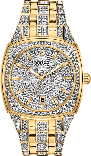  Shop Authentic Bulova Phantom Crystal Silver Dial Two Tone Steel Strap Watch for Men - 98B323 - Luxxuri